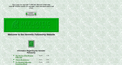Desktop Screenshot of hermeticfellowship.org