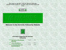 Tablet Screenshot of hermeticfellowship.org